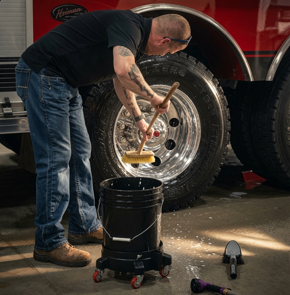Fire apparatus cleaning products